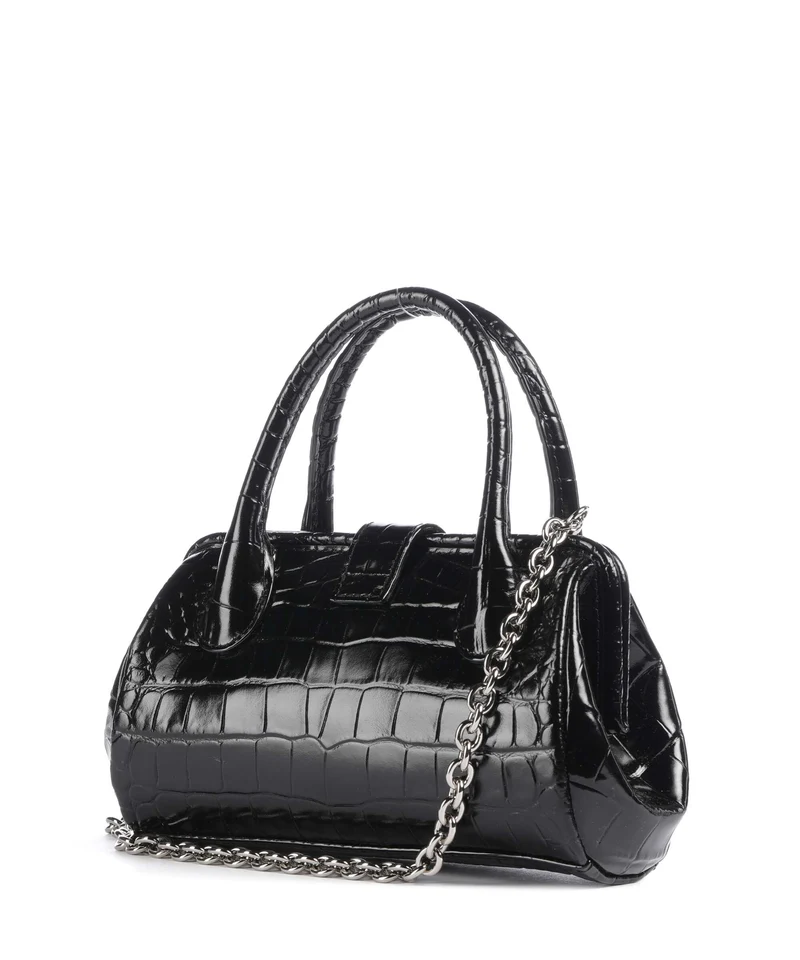 Vivienne Westwood Pamela Embossed Croc Small Umhängetasche black