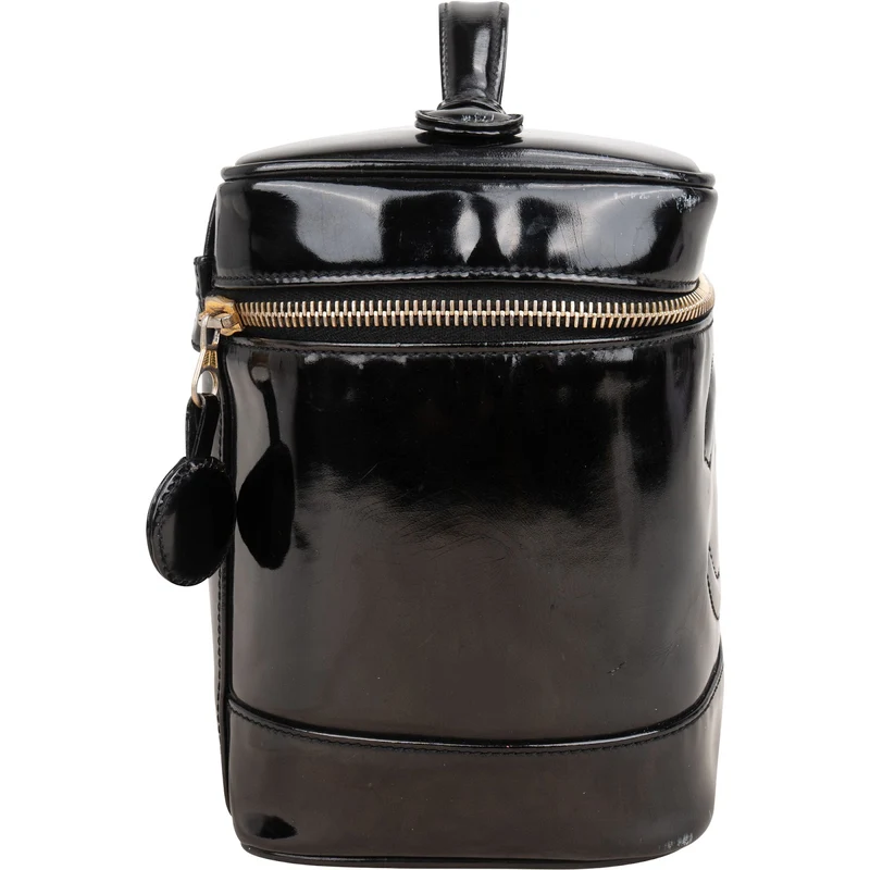 Chanel Patent Leather CC Vanity Case Handbag