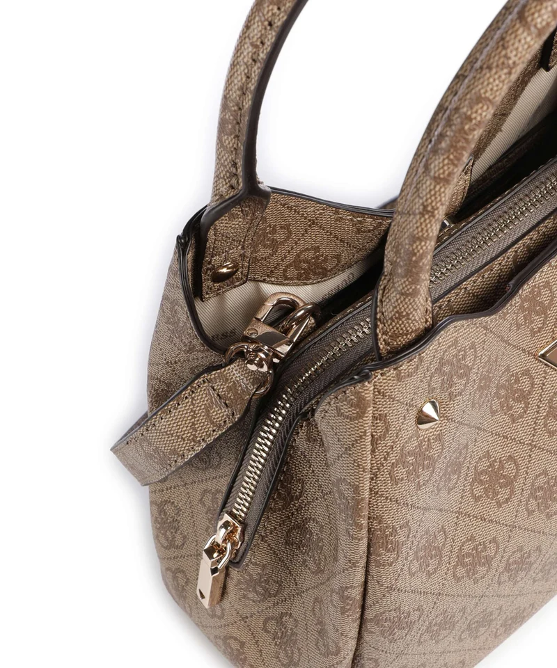 Guess Lorella Girlfriend Logo Small Handtasche latte logo