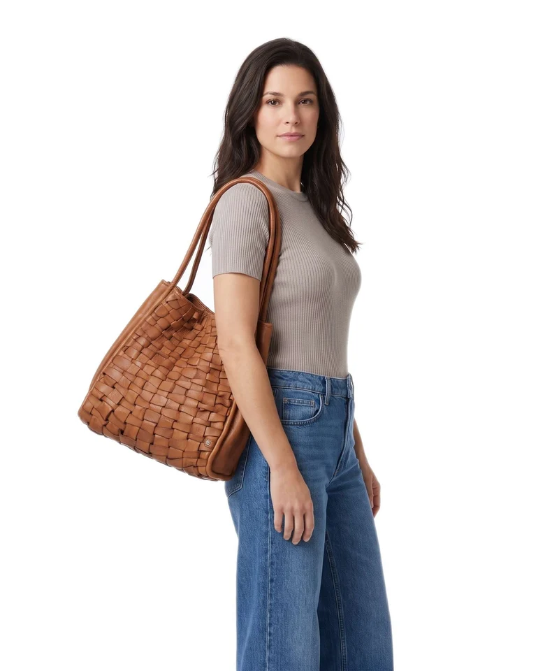 Depeche Warsaw Shopper vintage cognac
