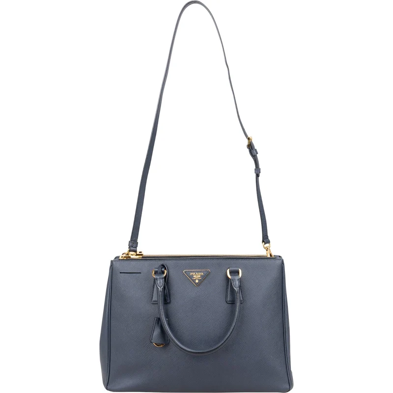Prada Blue Saffiano Leather Galleria Handbag