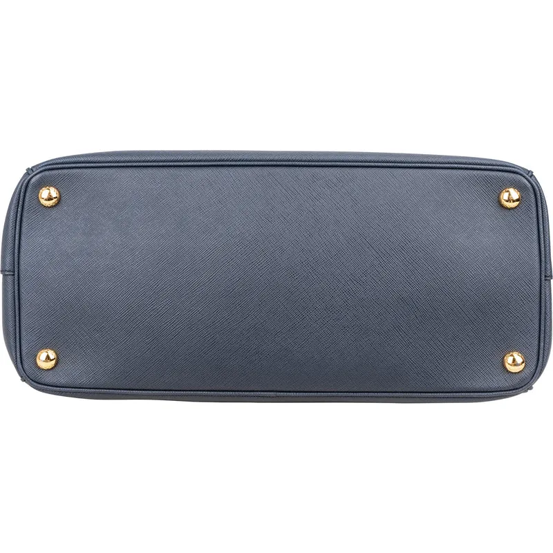 Prada Blue Saffiano Leather Galleria Handbag