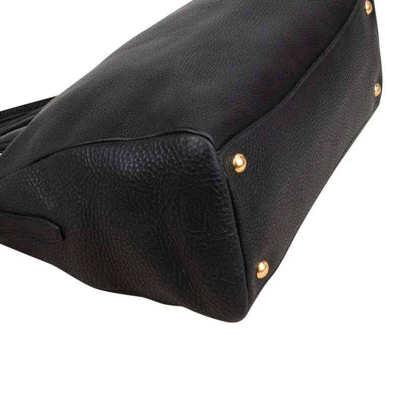 Prada Vitello Daino Leather Bauletto Handbag