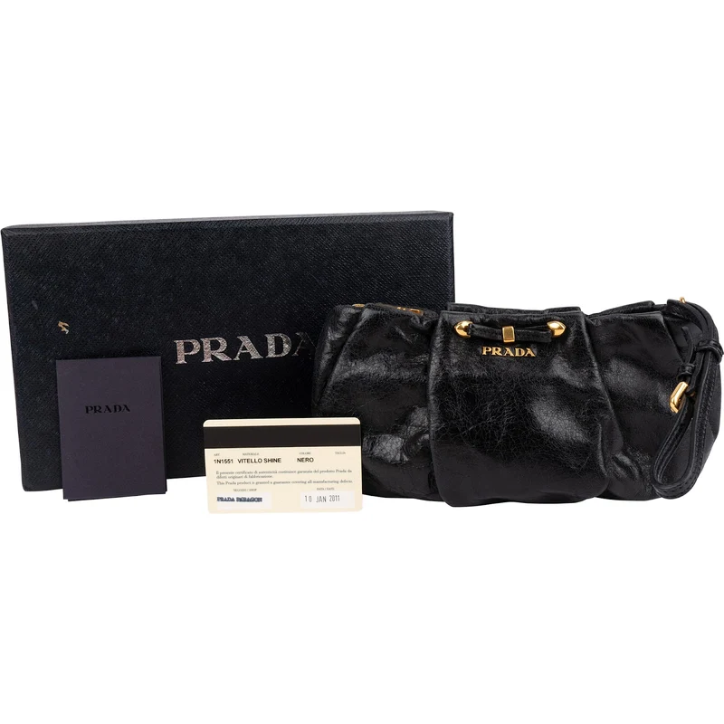 Prada Nappa Gaufre Pochette Pouch Bag