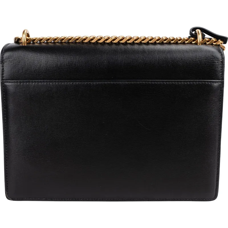 Saint Laurent Black Leather Sunset Medium Crossbody Bag