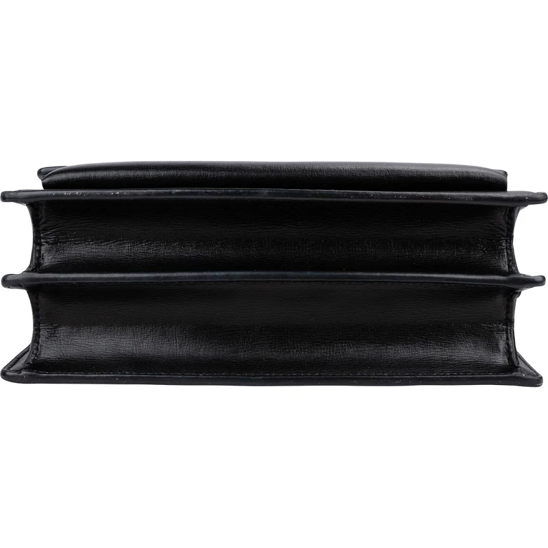 Saint Laurent Black Leather Sunset Medium Crossbody Bag