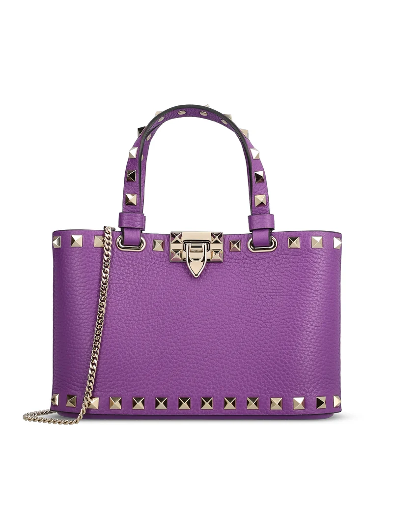 VALENTINO GARAVANI Mini Borsa Shopping Rockstud In Vitello