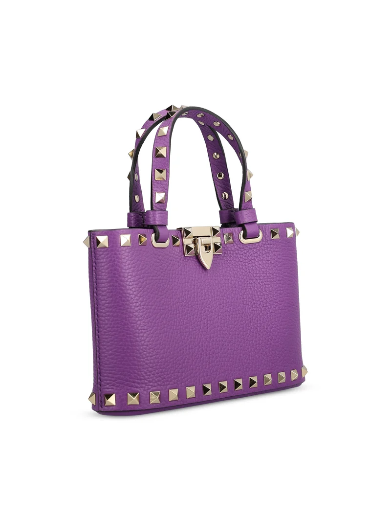 VALENTINO GARAVANI Mini Borsa Shopping Rockstud In Vitello