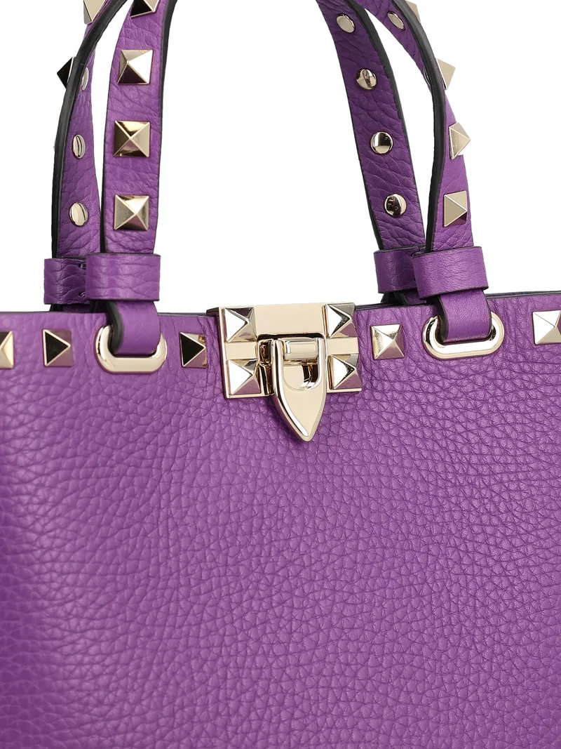 VALENTINO GARAVANI Mini Borsa Shopping Rockstud In Vitello