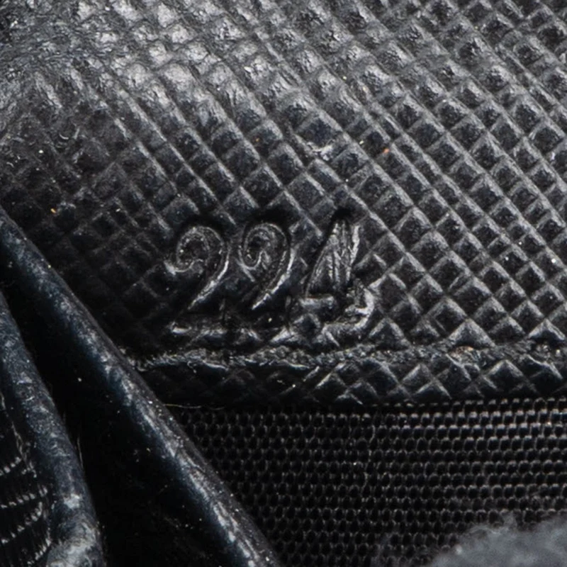 Prada Black Saffiano Leather Continental Wallet