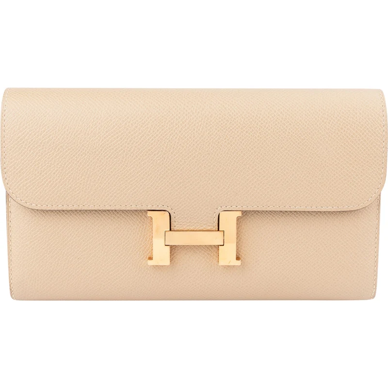 Hermès Beige Biscuit Epsom Leather Constance Wallet