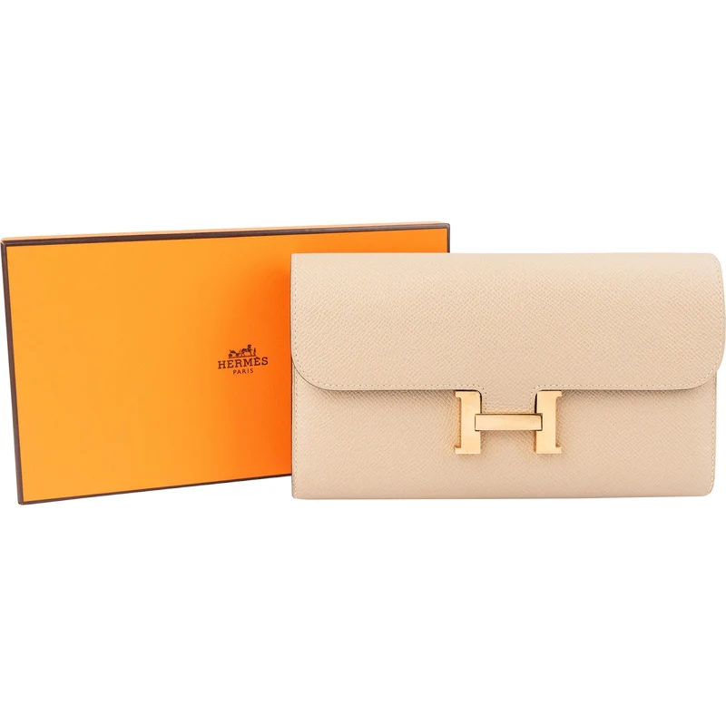 Hermès Beige Biscuit Epsom Leather Constance Wallet