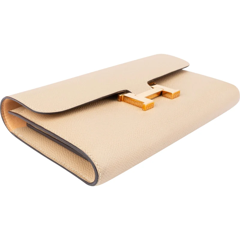 Hermès Beige Biscuit Epsom Leather Constance Wallet