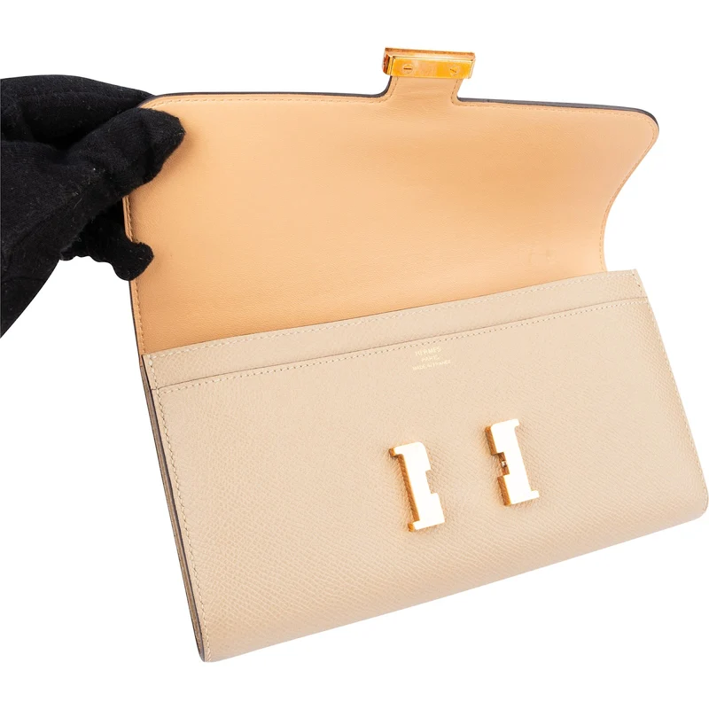 Hermès Beige Biscuit Epsom Leather Constance Wallet