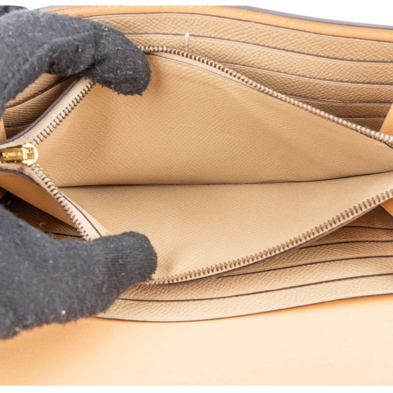 Hermès Beige Biscuit Epsom Leather Constance Wallet