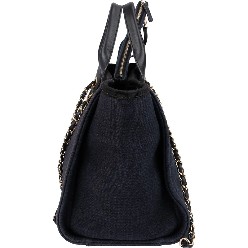 Chanel Canvas Deauville Small Tote Shoulder Bag
