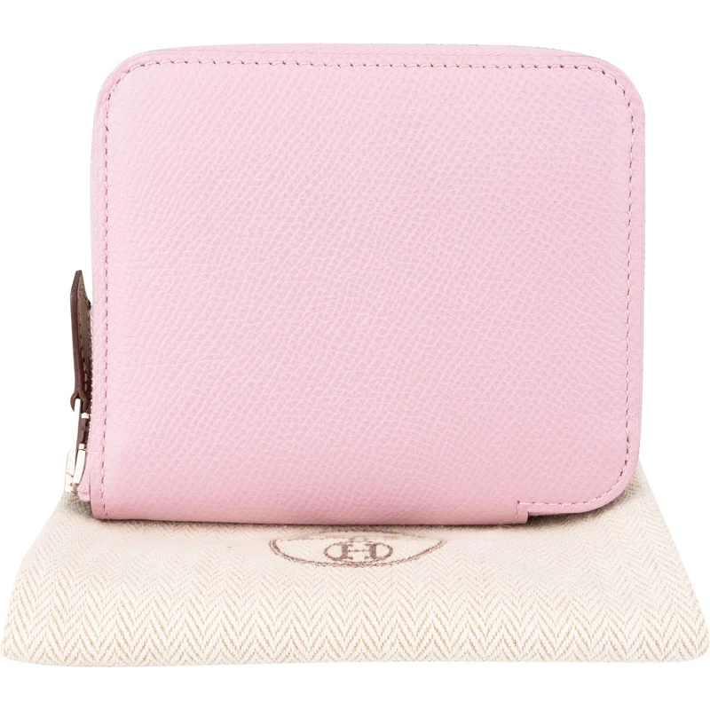 Hermès Mauve Sylvestre Epsom Leather Silk'in Compact Wallet