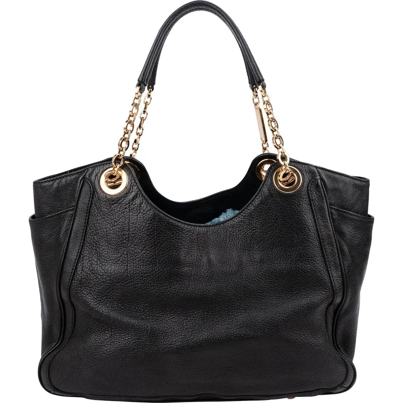 Salvatore Ferragamo Pebbled Leather Gancini Tote Shoulder Bag