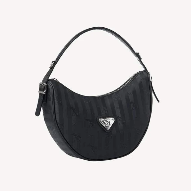 Hobo schwarz Canvas mit Leder