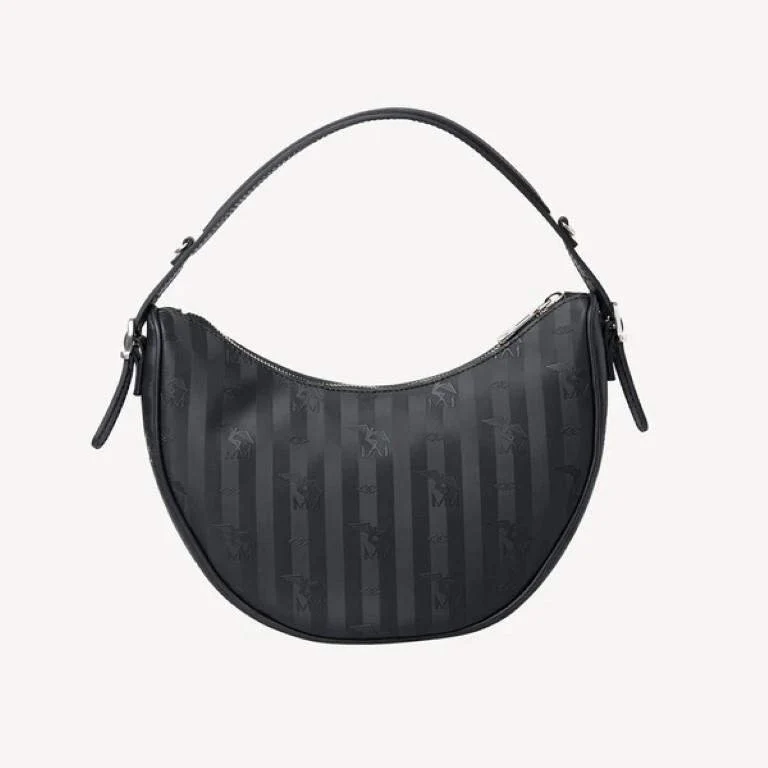 Hobo schwarz Canvas mit Leder