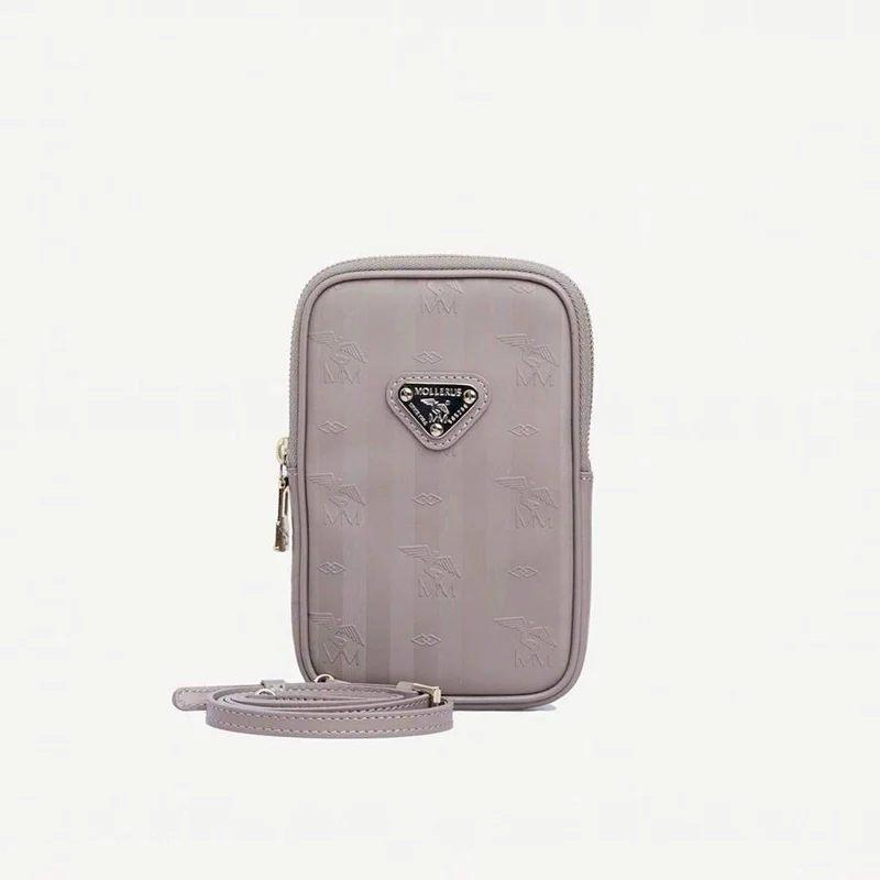 Handytasche Wildhorn Taupe, Gold