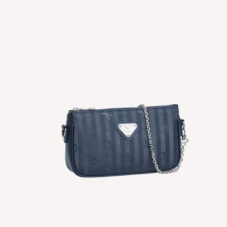 Umhängetasche schwarz Canvas mit Leder