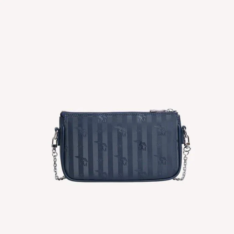 Umhängetasche schwarz Canvas mit Leder