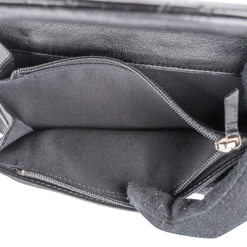 Chanel Quilted Patent Leather Timeless CC Long Flap Wallet