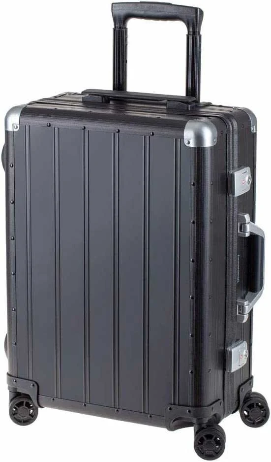 Alumaxx Reisekoffer Orbit, Rollkoffer aus Aluminium, Trolleykoffer mit 4 Doppelten 360Â° Leichtlaufrollen Koffer, 54 cm