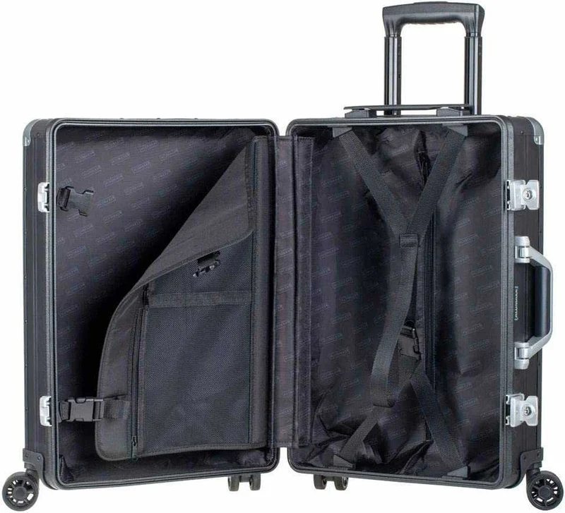 Alumaxx Reisekoffer Orbit, Rollkoffer aus Aluminium, Trolleykoffer mit 4 Doppelten 360Â° Leichtlaufrollen Koffer, 54 cm