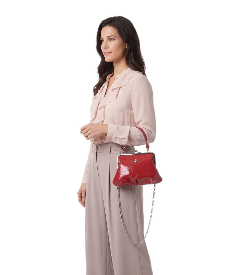 Vivienne Westwood Granny Frame Naplak Handtasche red