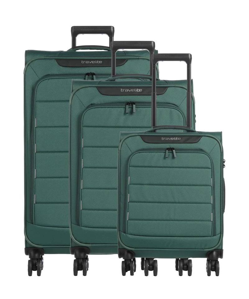 Travelite Skaii 4-Rollen Trolley Set green