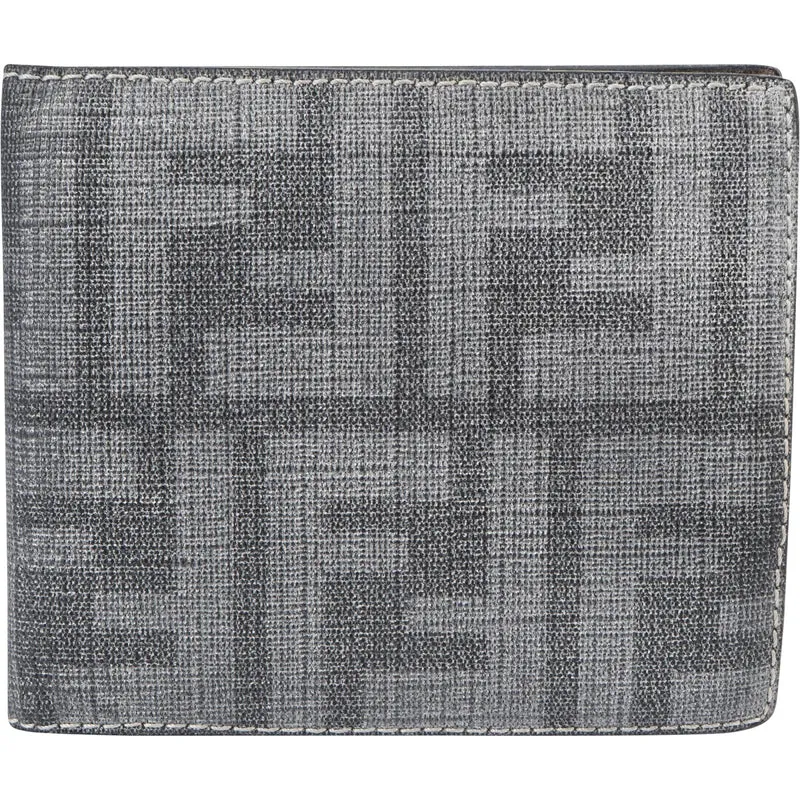 Fendi Monogram FF Canvas Bifold Card Holder Wallet