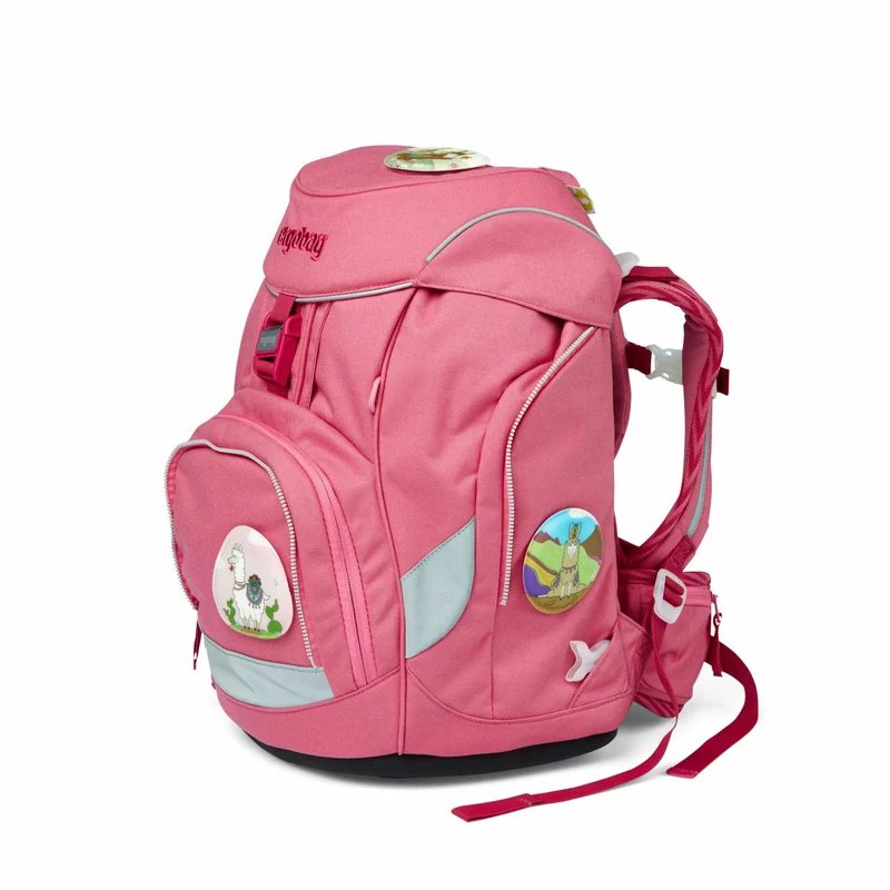 Schulrucksack Set Pack 6tlg. Lamas in Bärjamas Eco Hero Edition Rosa