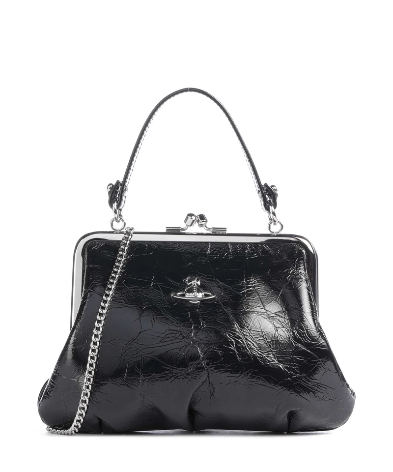 Vivienne Westwood Granny Frame Naplak Handtasche black
