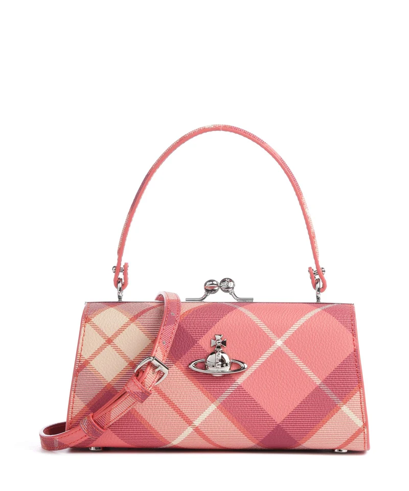 Vivienne Westwood Doll Frame Buccia D'Arancia XL Handtasche fraser pink