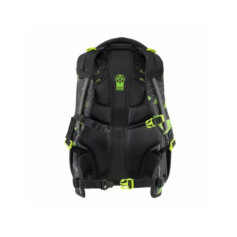 Schulrucksack Lime Flash Schwarz, Grün