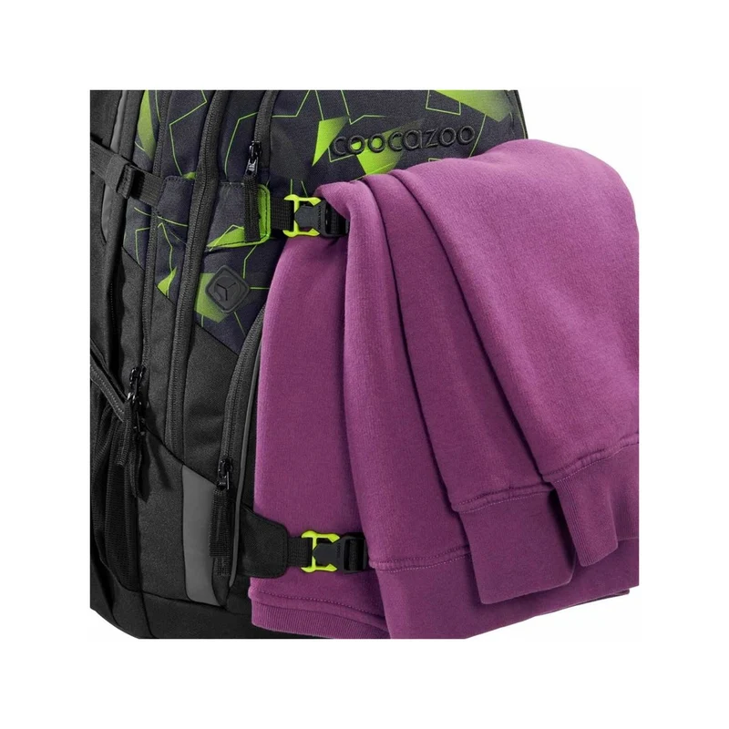 Schulrucksack Lime Flash Schwarz, Grün