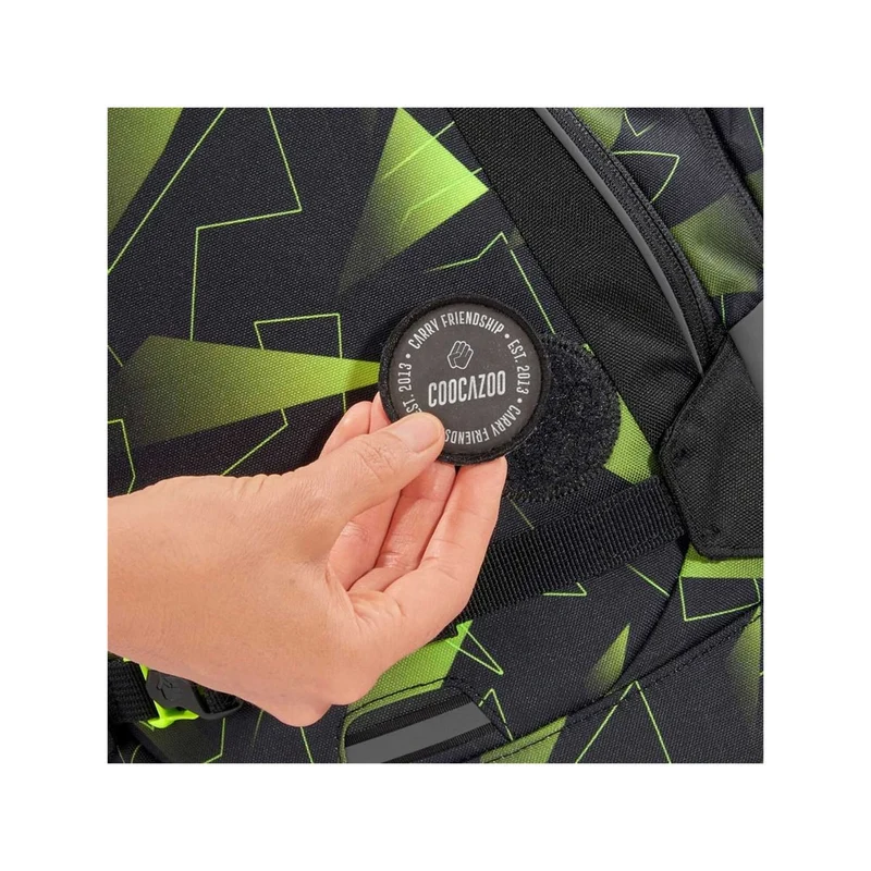 Schulrucksack Lime Flash Schwarz, Grün
