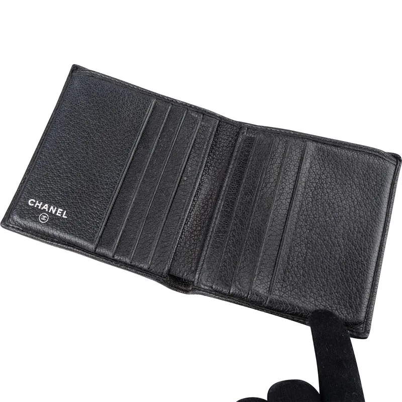 Chanel Caviar Leather CC Corner Bifold Card Holder Wallet