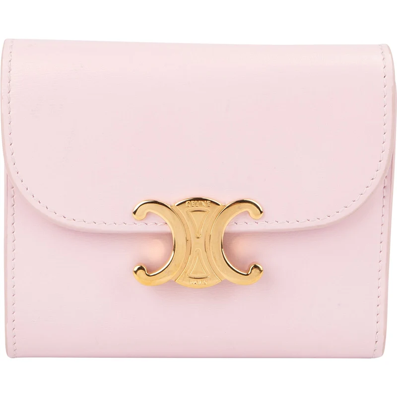 Celine Pink Calfskin Triomphe Wallet