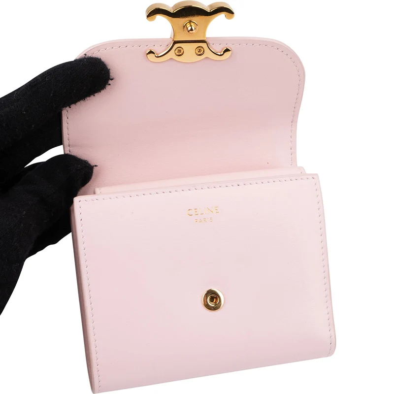 Celine Pink Calfskin Triomphe Wallet