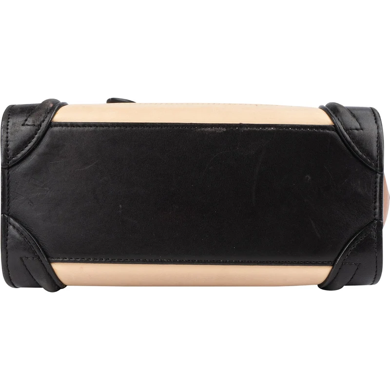 Céline Tricolor Leather Luggage Handbag