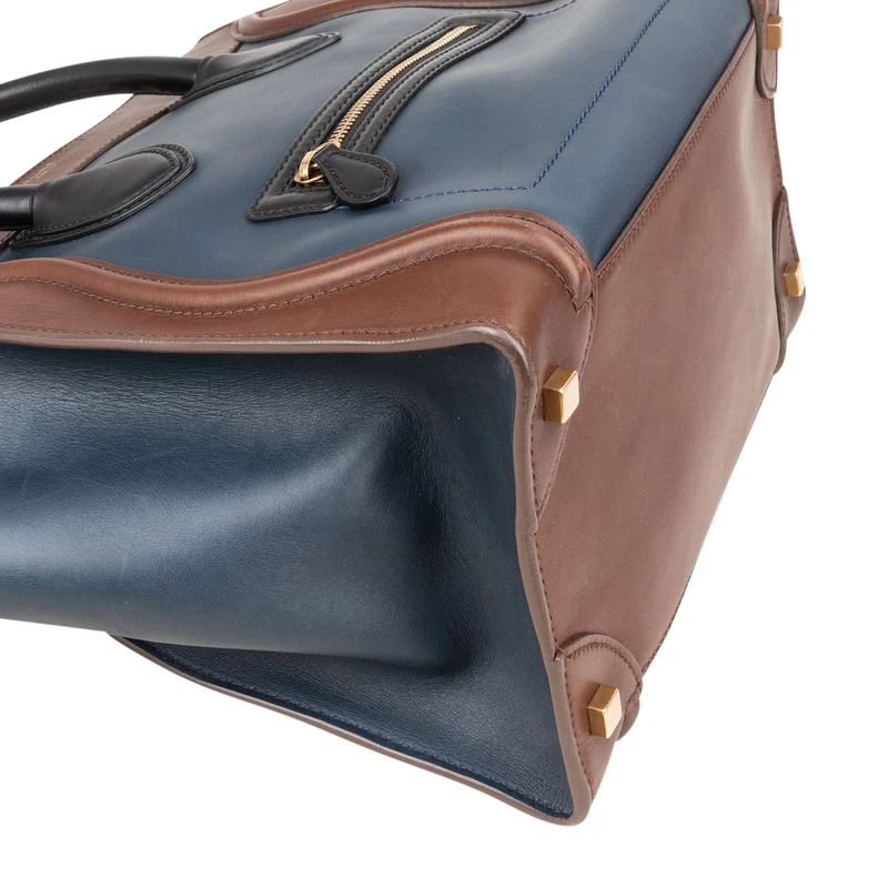 Céline Tricolor Leather Luggage Handbag