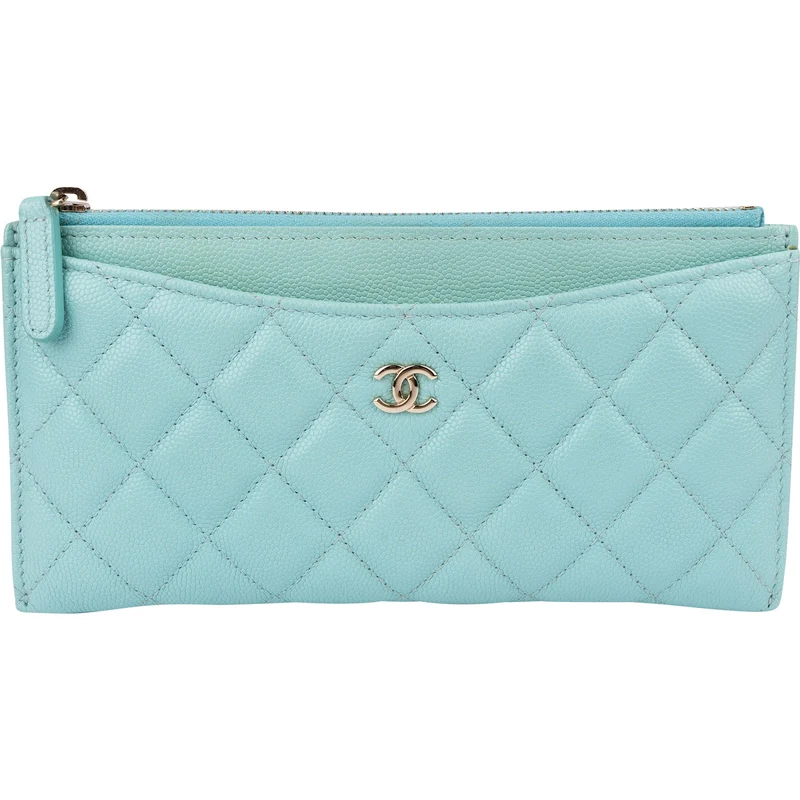 Chanel Quilted Caviar Leather Quilted Long Zipped Wallet