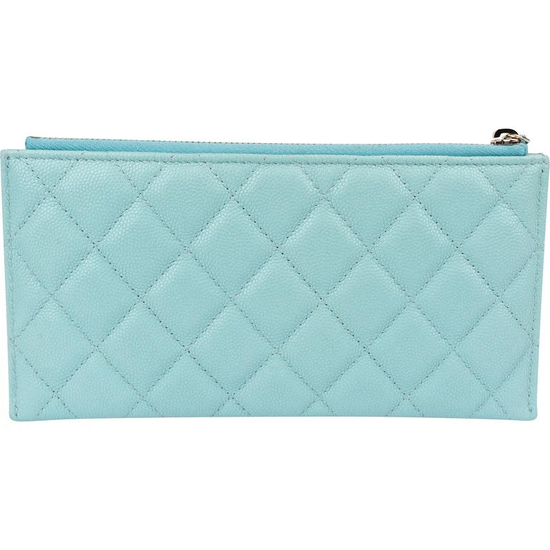 Chanel Quilted Caviar Leather Quilted Long Zipped Wallet