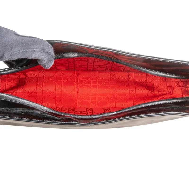 Christian Dior Patent Leather Cannage Shoulder Bag