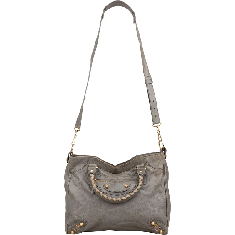 Balenciaga Grey Leather City Jumbo Handbag