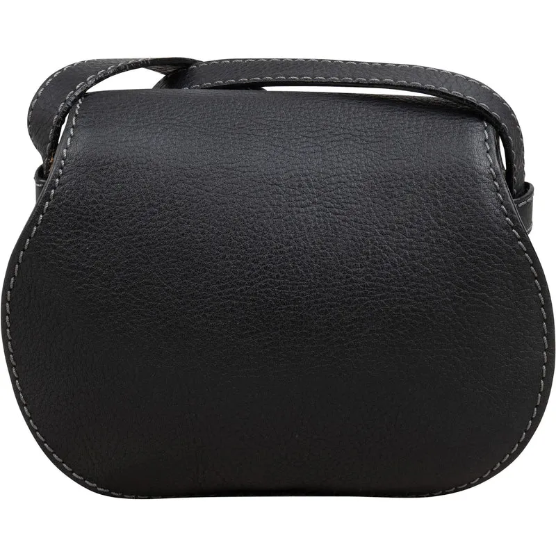 Chloé Grained Calfskin Marcie Mini Saddle Crossbody Bag