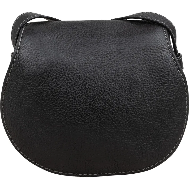 Chloé Back Leather Marcie Mini Saddle Crossbody Bag